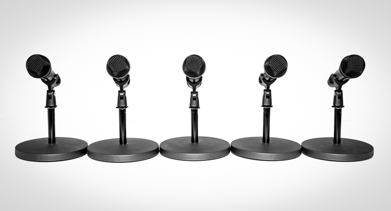 Photograph of microphone array, ideal for capturing panel discussion for a livestream.